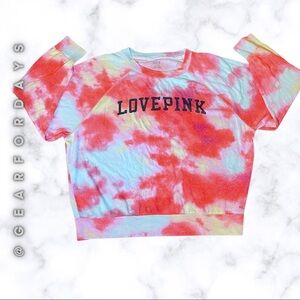VS PINK Tie Dye “So Soft” Knit Top (L)